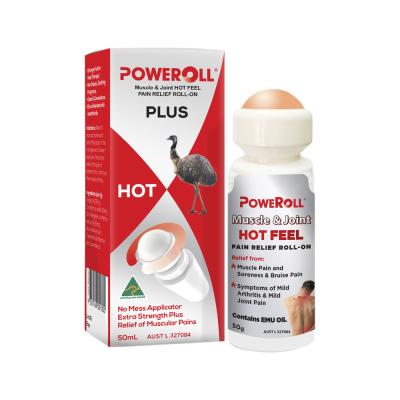 PoweRoll Muscle & Joint Hot Feel Pain Relief Plus Oil Roll-On 50ml